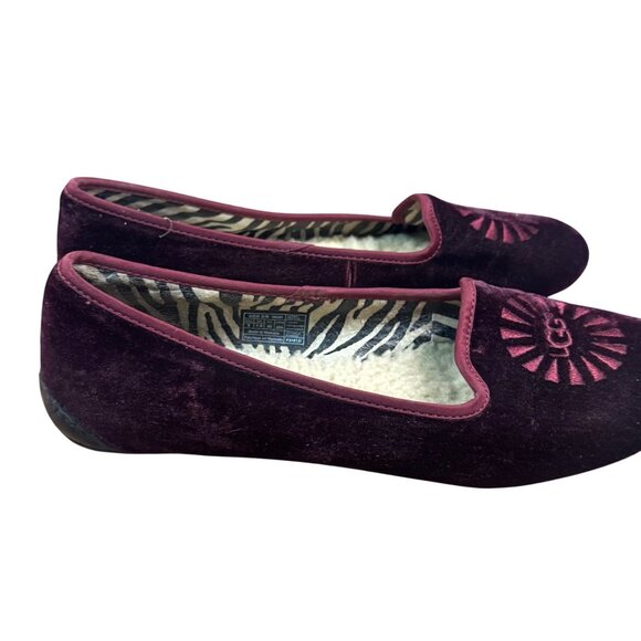 UGG Australia ALLOWAY Chocolate Brown Suede Shearling Fur Slippers Woman's 9 - Picture 7 of 15